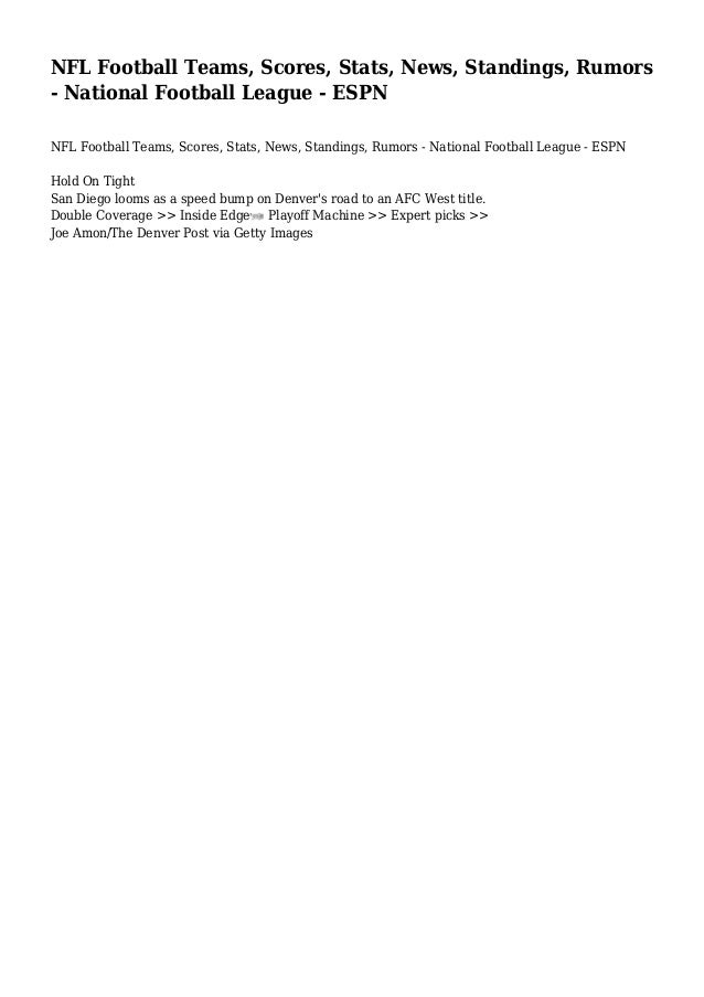 Nfl Football Teams Scores Stats News Standings Rumors
