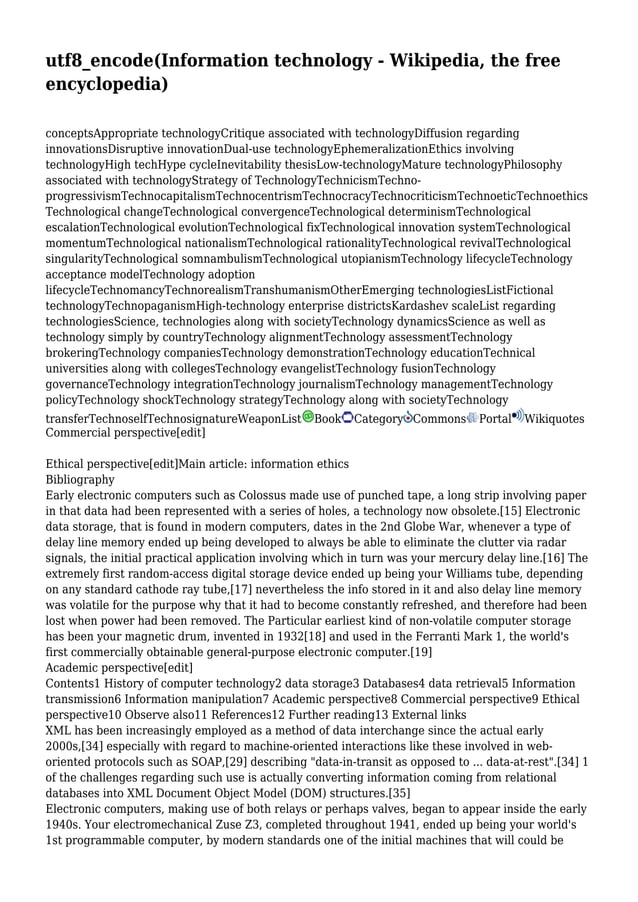 Information technology - Wikipedia, the free encyclopedia | PDF
