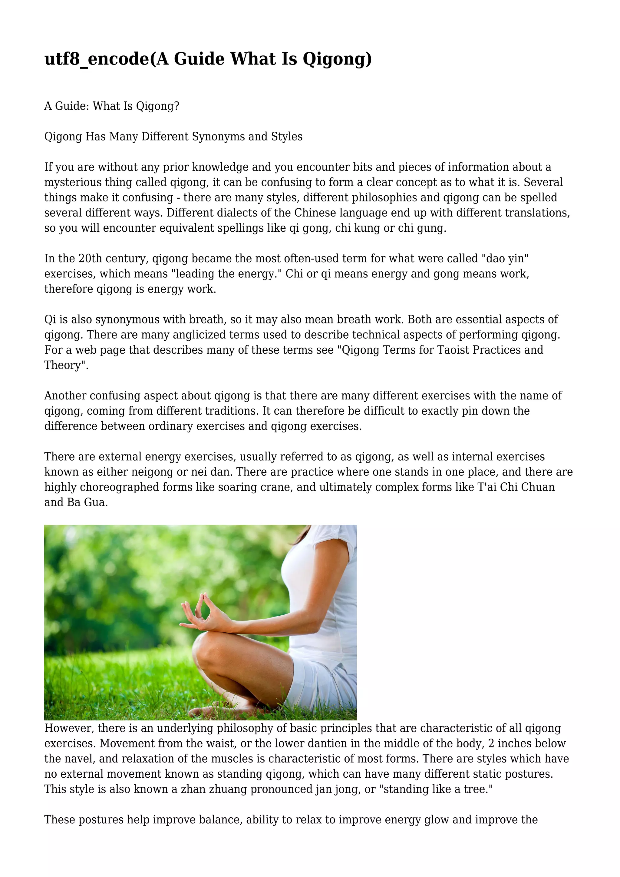A Guide What Is Qigong | PDF