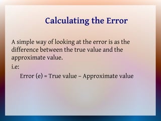 True Error error analysis in measurement course.ppt