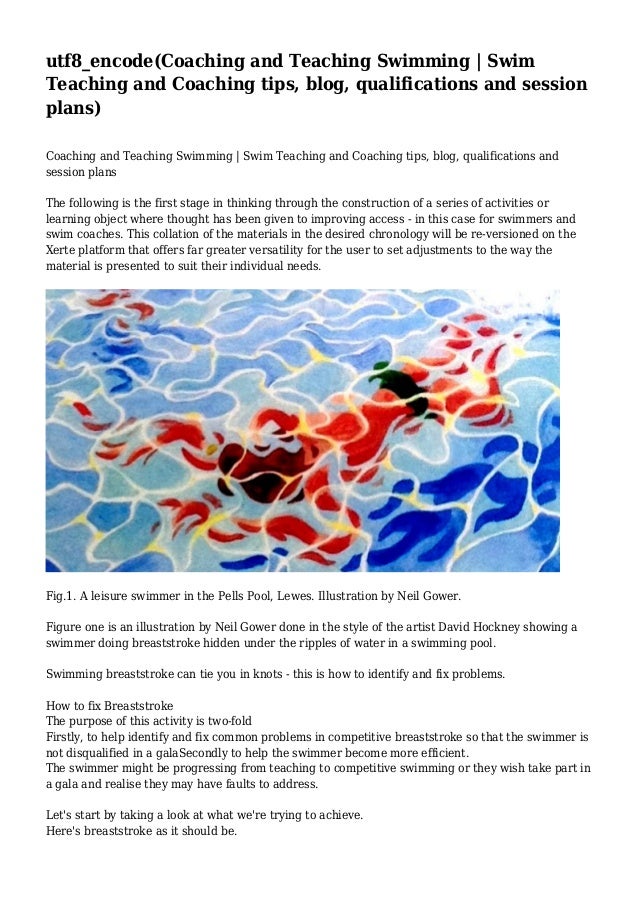 Coaching and Teaching Swimming Swim Teaching and Coaching tips, blog
