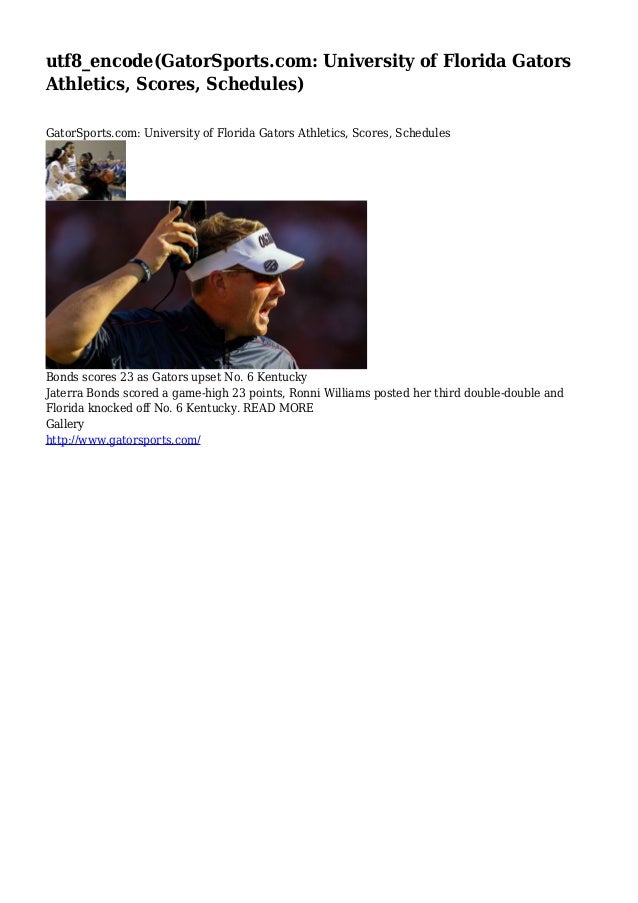 GatorSports.com: University of Florida Gators Athletics, Scores, Schedules