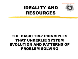 Understanding Triz Class Basics on TRIZ.ppt