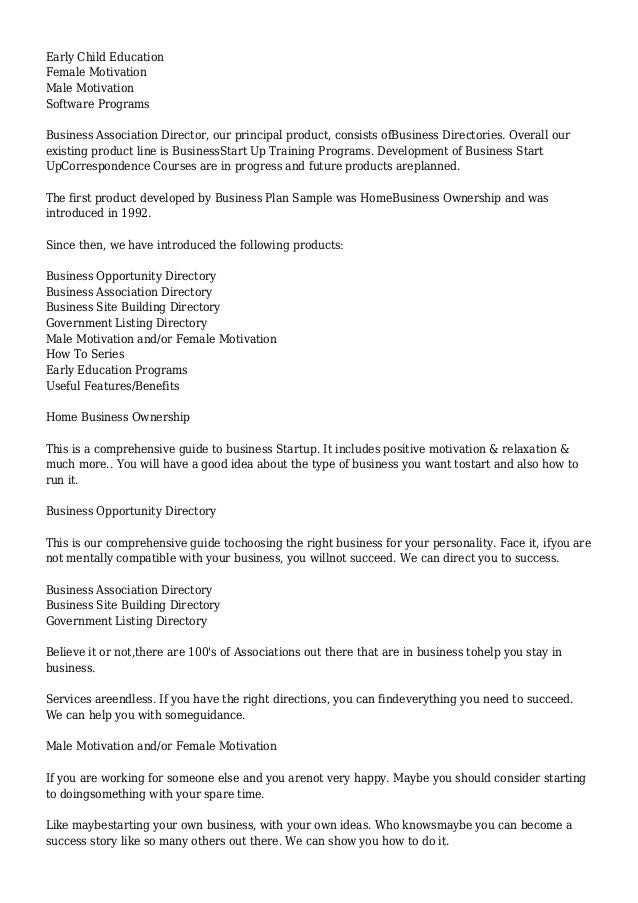 small business plan sample small business plan sample