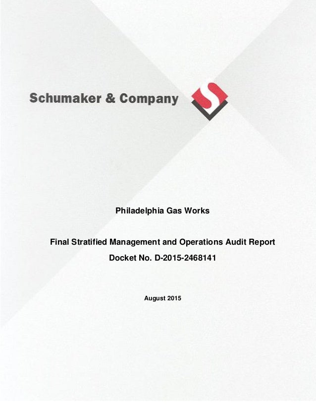 schumaker company audit of philadelphia gas works august philadelphia gas works hours