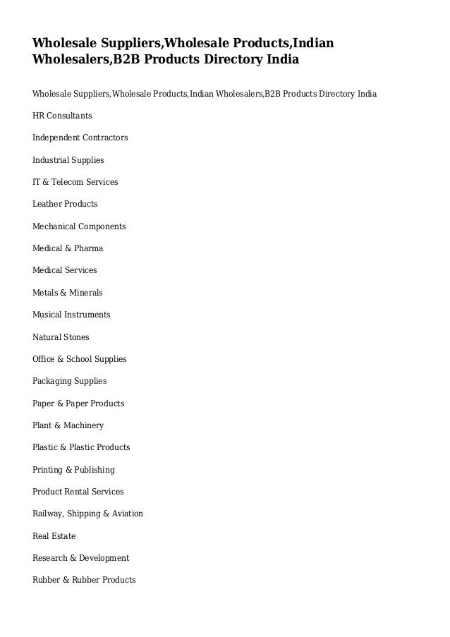 Wholesale Suppliers,Wholesale Products,Indian Wholesalers,B2B Products