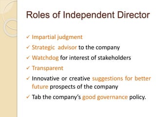 Independent Director' As Per Provisions Of Companies Act 2013