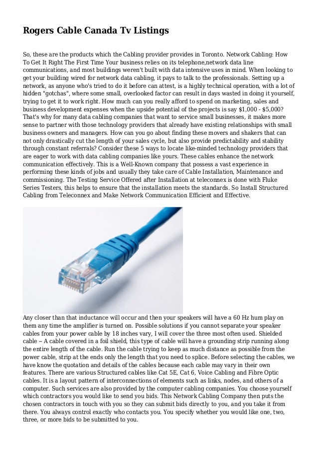 Rogers Cable Canada Tv Listings