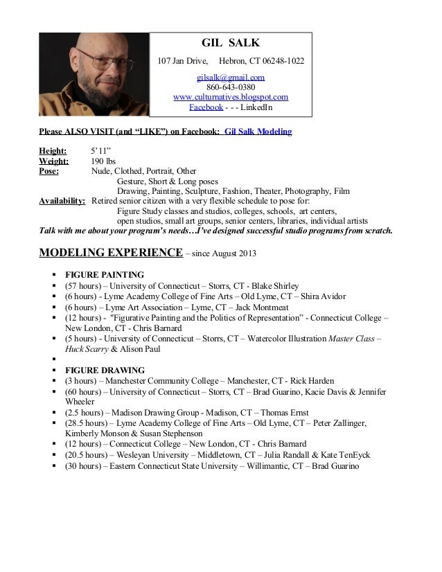 modeling resume experience