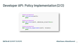 Developer API: Policy Implementation (2/2)
29
 