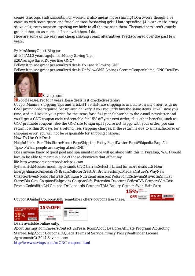 Gnc coupons 20 off
