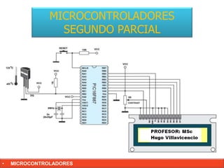 MICROCONTROLADORES 
SEGUNDO PARCIAL 
• MICROCONTROLADORES 
 