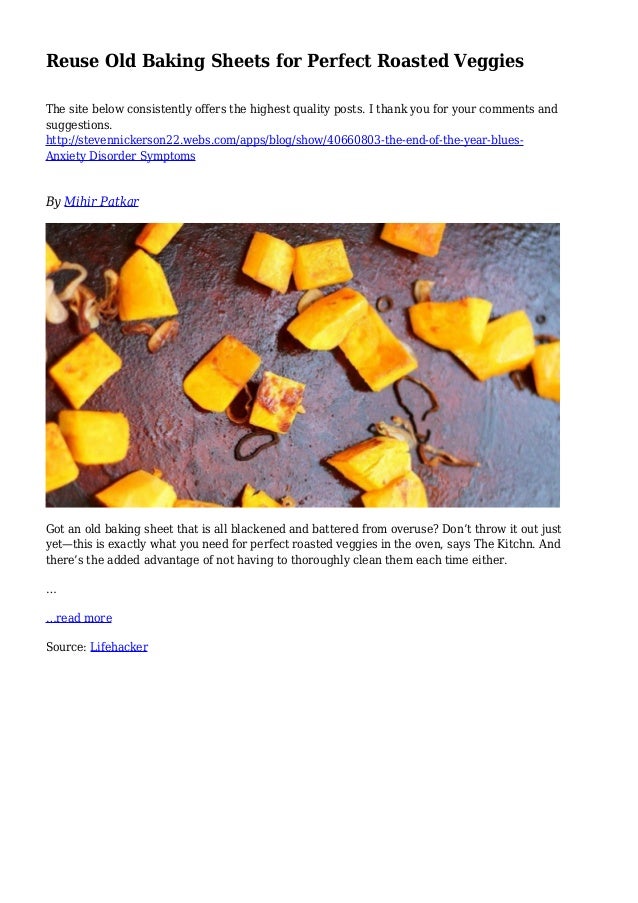 Reuse Old Baking Sheets for Perfect Roasted Veggies