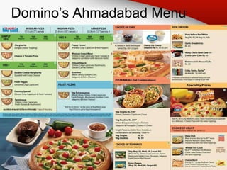 Domino’s Ahmadabad Menu
 