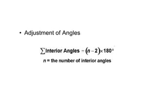 • Adjustment of Angles
 