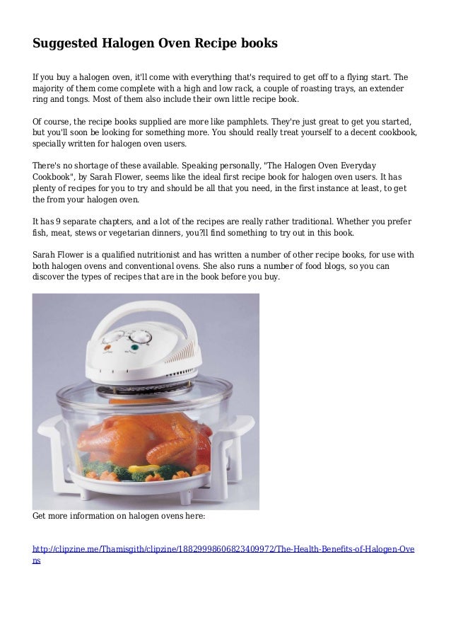 Suggested Halogen Oven Recipe books