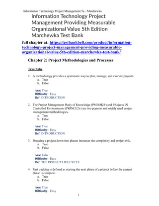 Information Technology Project Management Providing Measurable ...