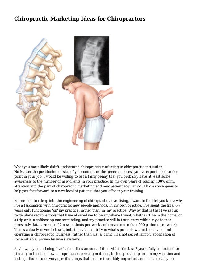 Chiropractic Chiropractor Chiropractor Marketing Software