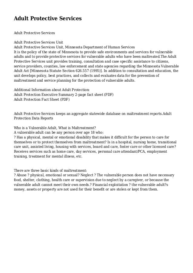 Adult Protective Services