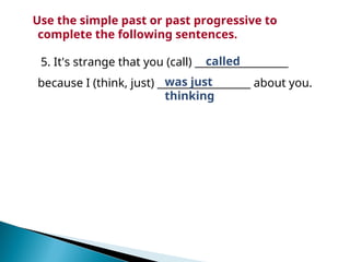 Past simple vs past progressive PPT presentation | PPT