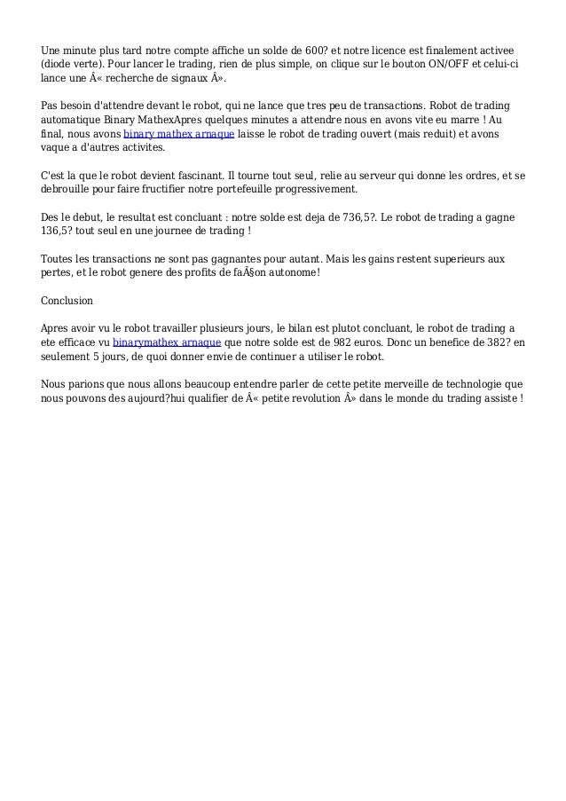 Signaux de trading optionweb