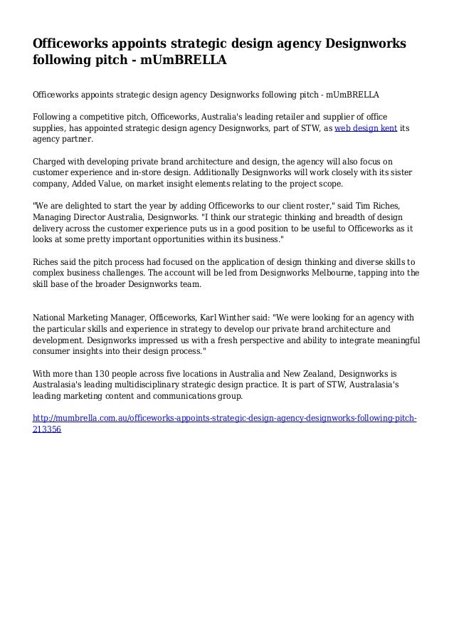 Officeworks appoints strategic design agency Designworks following