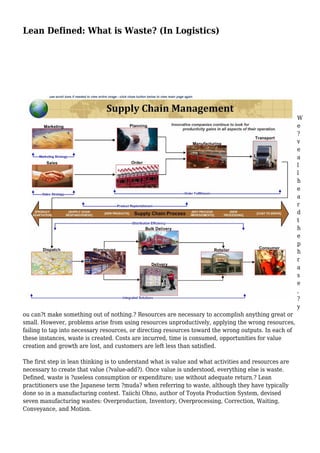 Lean Defined: What is Waste? (In Logistics) | PDF