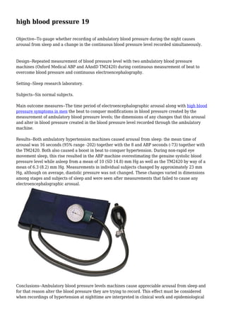 Hypertension Management - Managing High Blood Pressure with Dario