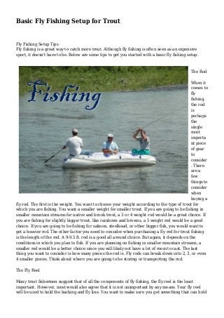 Basic Fly Fishing Setup for Trout