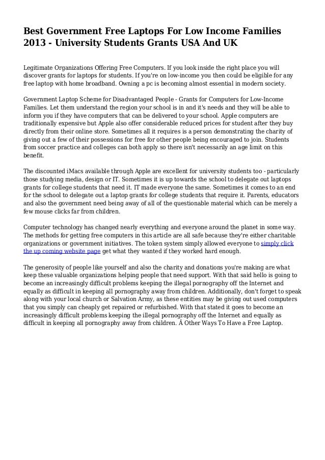 Best Government Free Laptops For Low Families 2013 Universit…