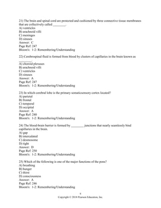 Essentials of Human Anatomy and Physiology 12th Edition Marieb Test ...