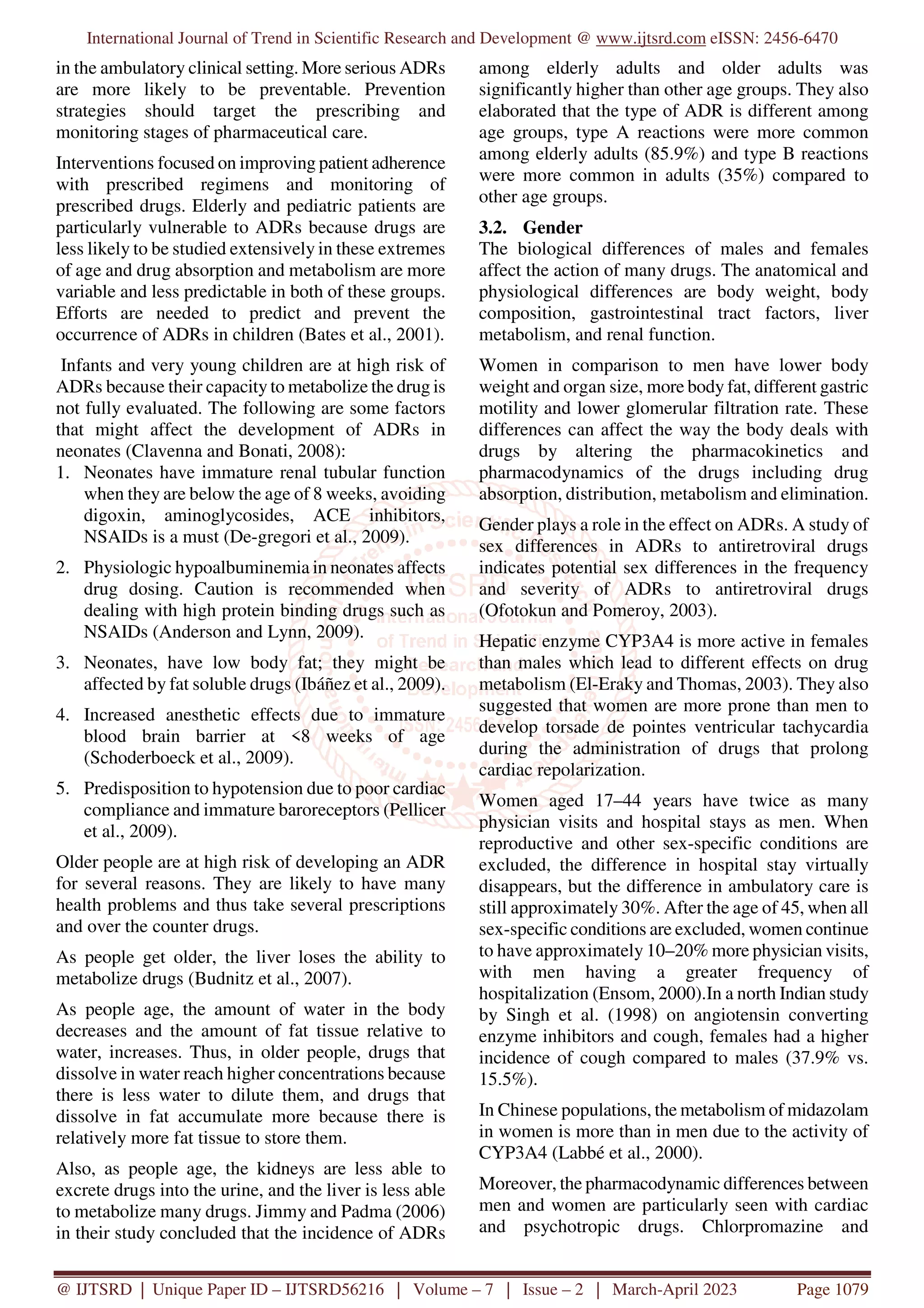 Adverse Drug Reactions Risk Factors, Epidemiology, and Management ...