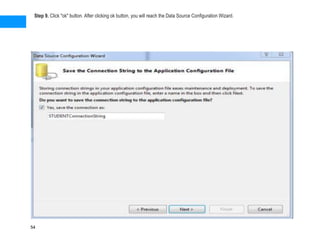 Step 9. Click "ok" button. After clicking ok button, you will reach the Data Source Configuration Wizard.
54
 