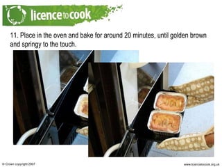 11. Place in the oven and bake for around 20 minutes, until golden brown and springy to the touch. 