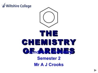 THE CHEMISTRY OF ARENES Foundation Chemistry Semester 2 Mr A J Crooks 