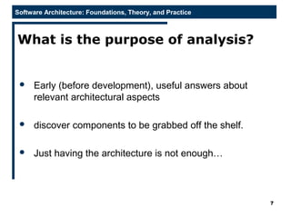 Analysis of software architectures | PPT