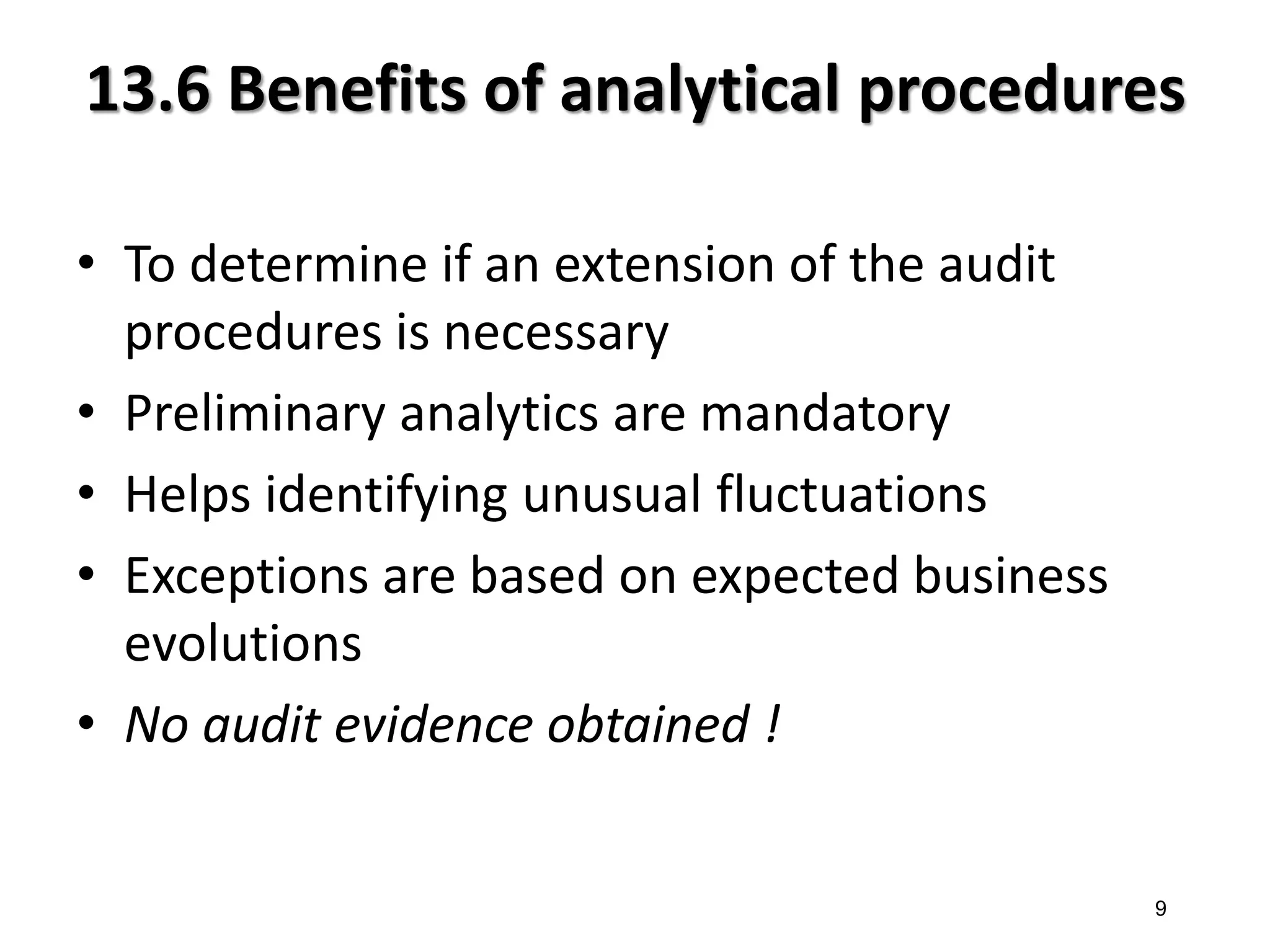 Presentation 13, Analytical Procedures, Workshop on System-based ...
