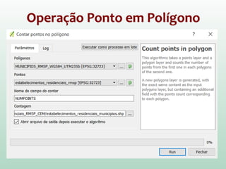 Operação Ponto em Polígono
 