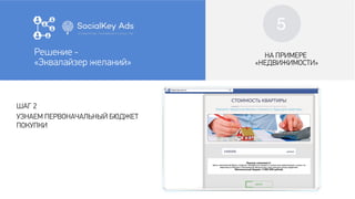 4
Решение -
«Эквалайзер желаний»
ШАГ 2
УЗНАЕМ ПЕРВОНАЧАЛЬНЫЙ БЮДЖЕТ
ПОКУПКИ
НА ПРИМЕРЕ
«НЕДВИЖИМОСТИ»
НА ПРИМЕРЕ
«НЕДВИЖИМОСТИ»
Решение -
«Эквалайзер желаний»
5
 