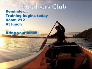 Reminder…
Training begins today
Room 212
At lunch
Bring your lunch!
 