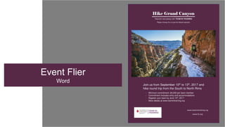 Event Flier
Word
 