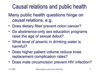 13b Data analysis and causal inference – 2 | PPT