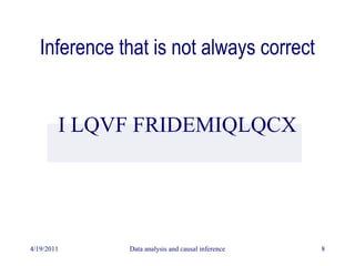 13b Data analysis and causal inference – 2 | PPT