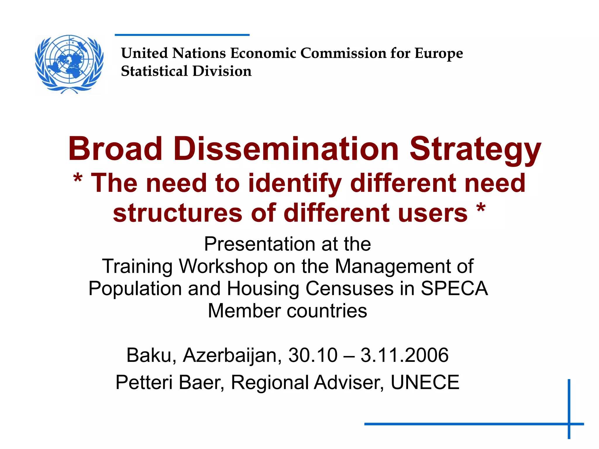 Broad dissemination strategy of Census results | PPT