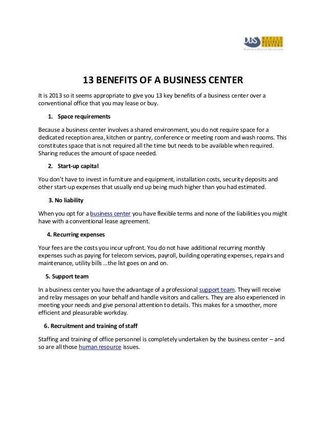13 Benefits Of A Business Center Dbs Office Business Centres