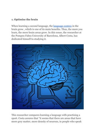 13 benefits of learning a second language | PDF