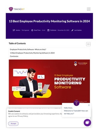 13 Best Employee Productivity Monitoring Software in 2024 | PDF