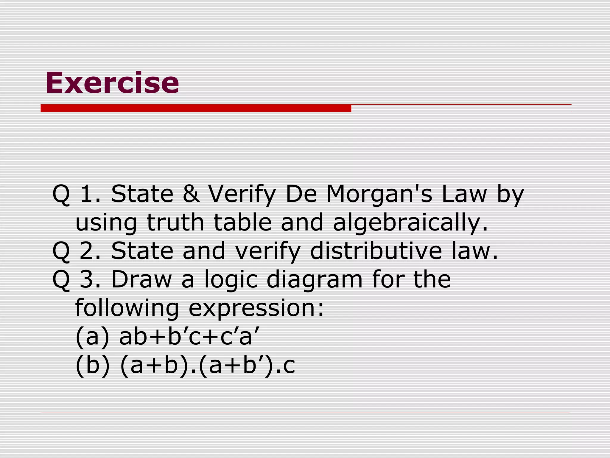 13 Boolean Algebra | PPT | Programming Languages | Computing