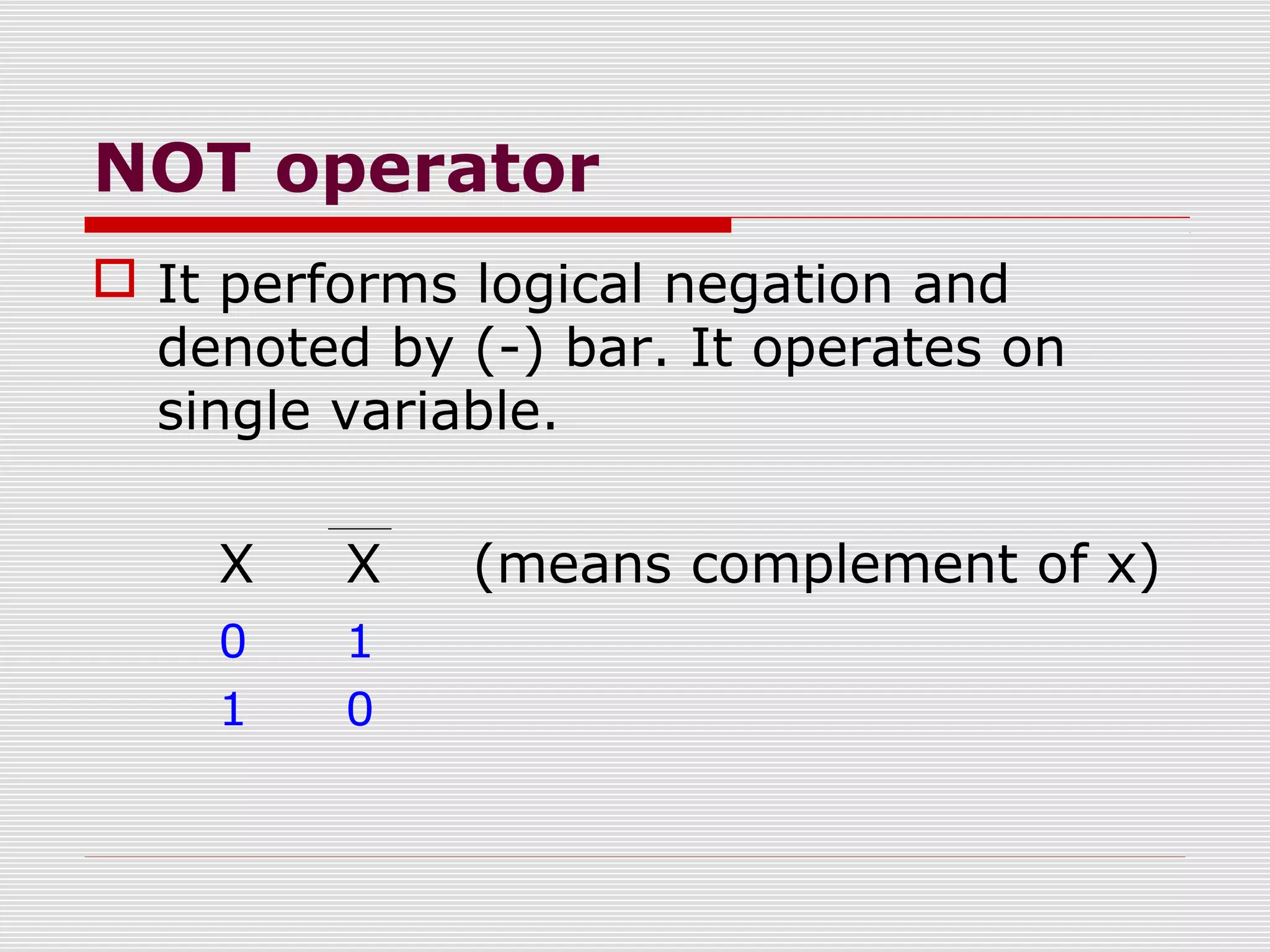 13 Boolean Algebra | PPT | Programming Languages | Computing