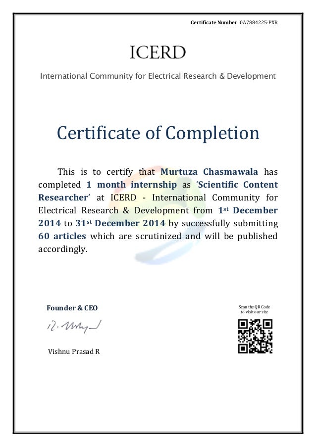 internship completion certificate murtuza chasmawala completion certificate